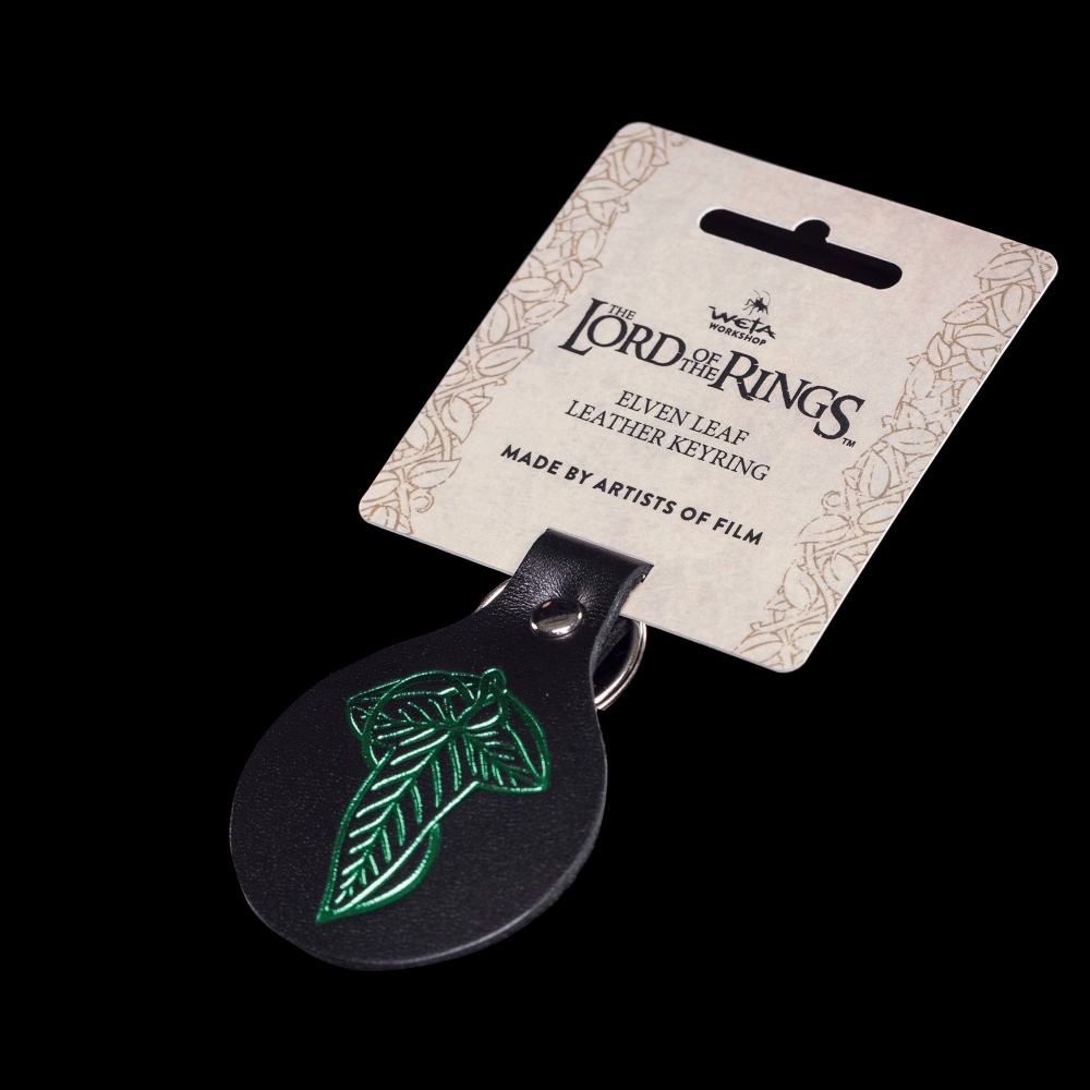 LEATHER KEYRING - ELVEN LEAF