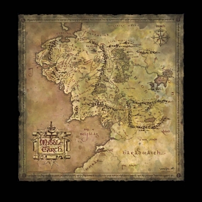 PARCHMENT MAP OF MIDDLE-EARTH