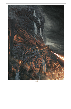 SMAUG THE FIRE-DRAKE: A DIRE MENACE – PAPER GICLEE